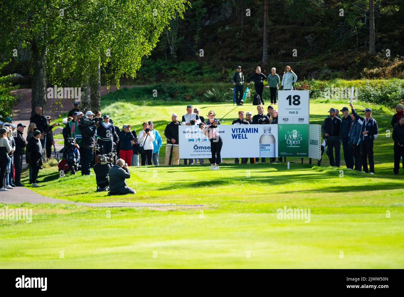 Golf: Åland 100 Ladies Open 2022 final round, Ladies European Tour. Photograph: Rob Watkins/Alamy. Pictured: Ana Pelaez (ESP) Stock Photo