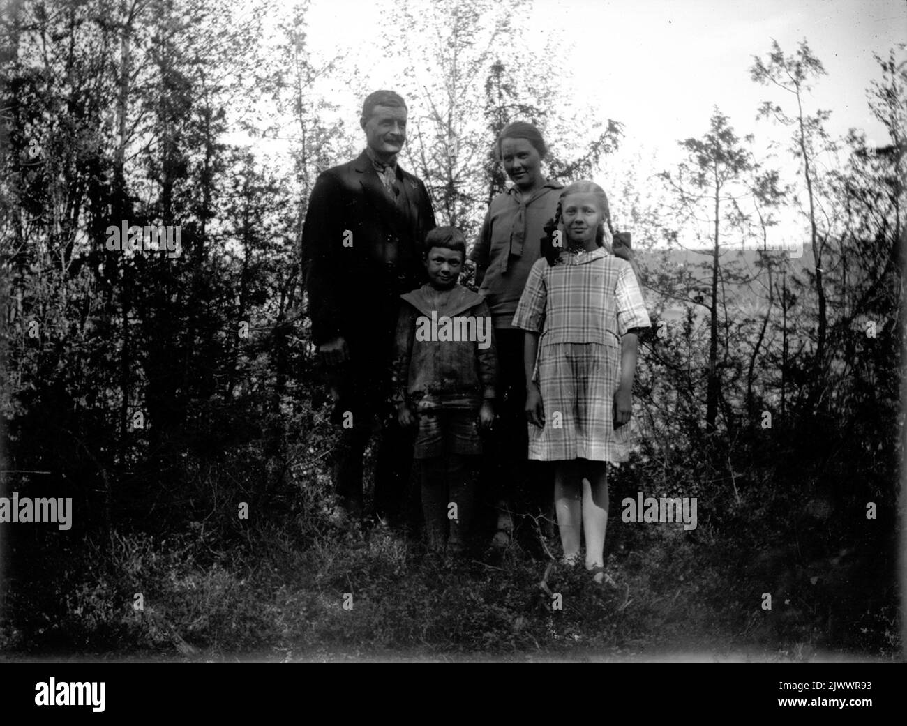 Family unit Black and White Stock Photos Images Alamy