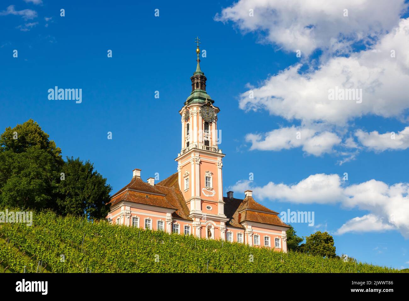 Cistercians monastery Birnau at Lake Constance baroque pilgrimage church religion in Germany Stock Photo