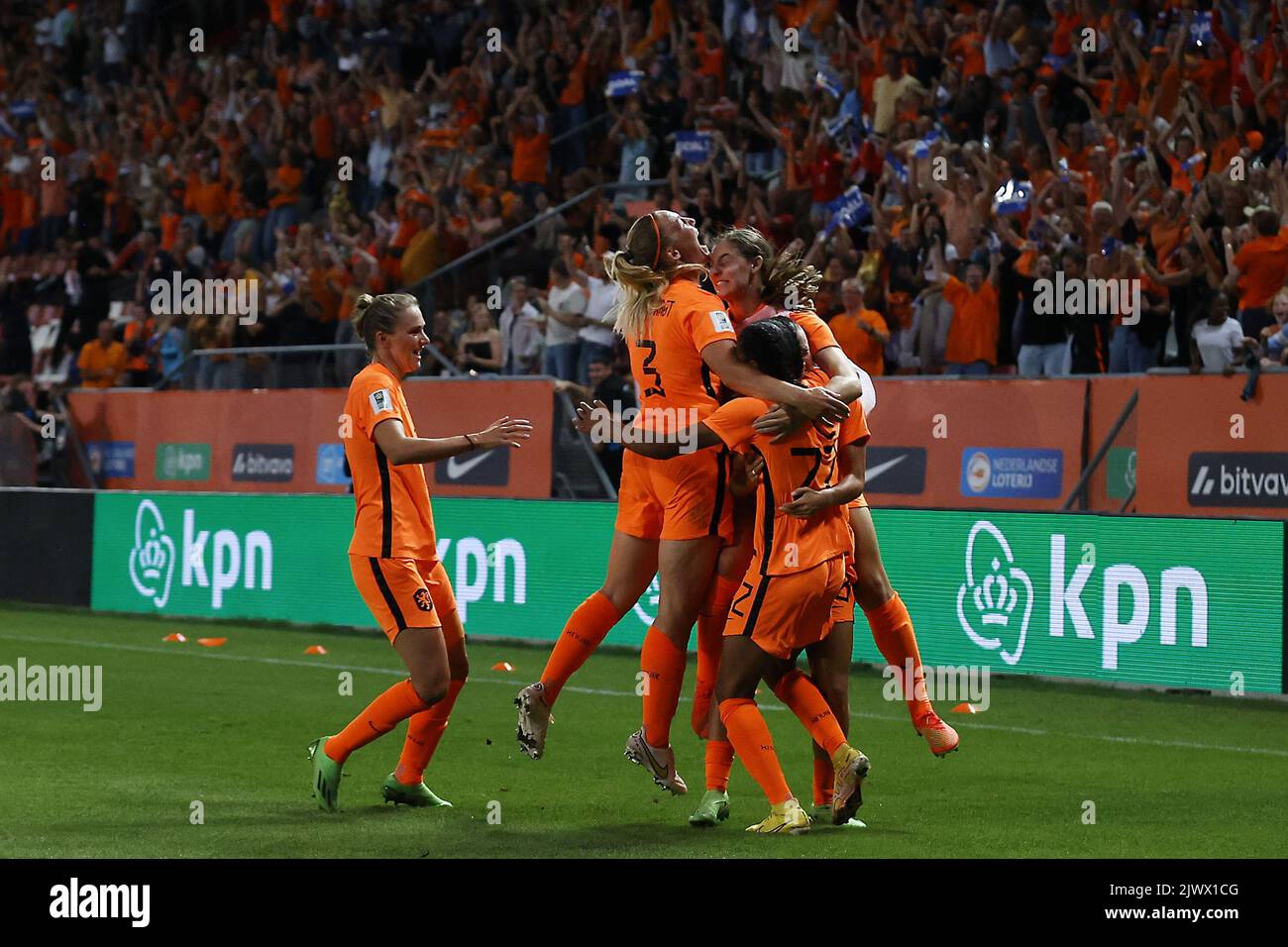 UTRECHT Holland Women's players cheer after the 10 win during the