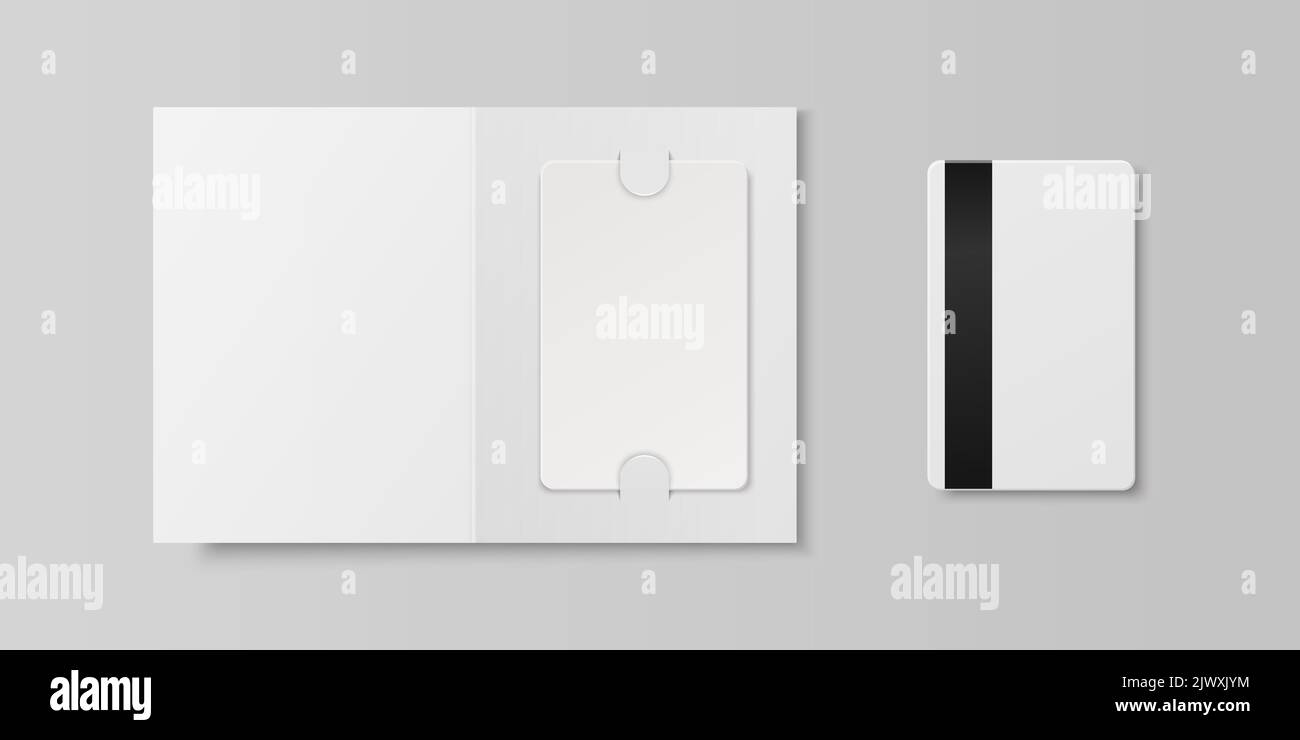 Vector 3d Realistic White Guest Room, Plastic Hotel Apartment Keycard