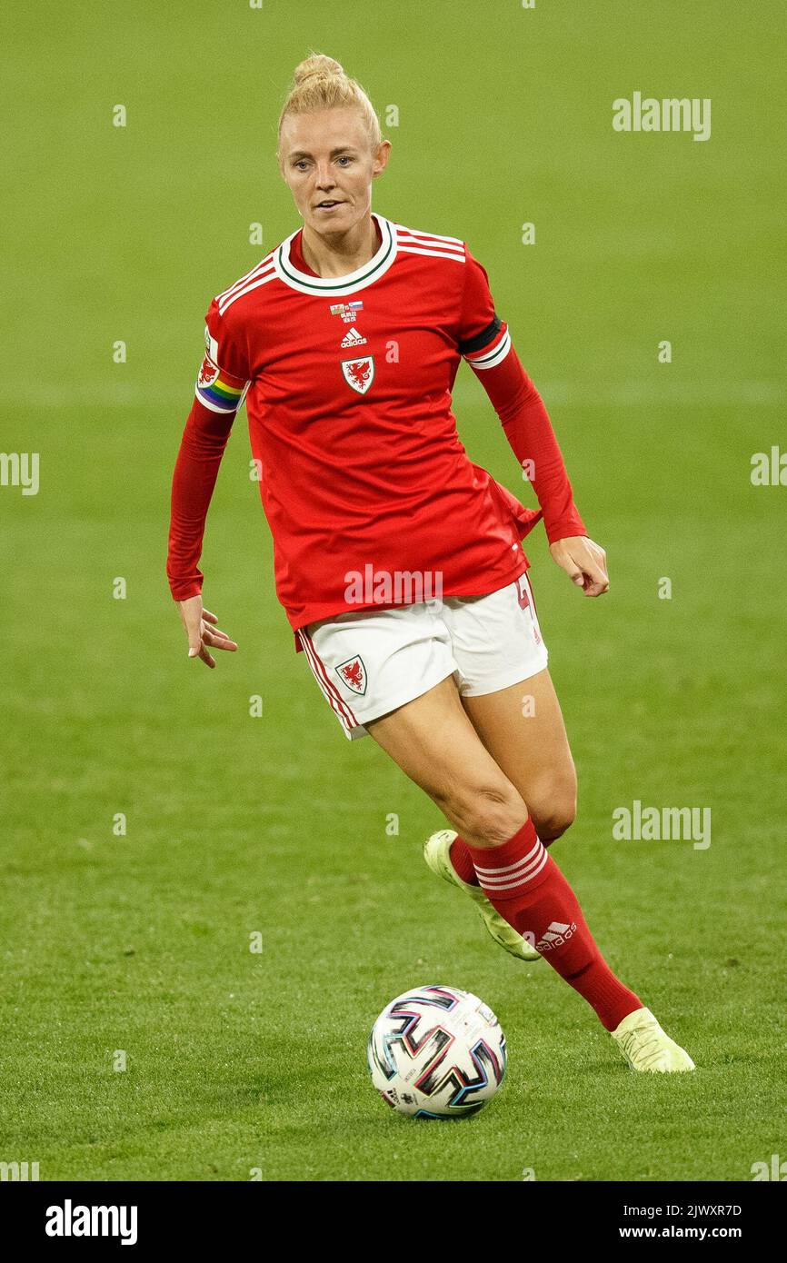 Cardiff, UK. 6th Sep, 2022. Sophie Ingle of Wales during the Wales v Slovenia Women's World Cup Qualification match. Credit: Gruffydd Thomas/Alamy Live News Stock Photo