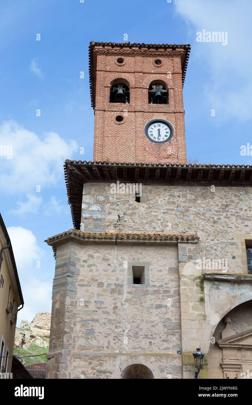 Urban details of Belorado, a small town, a passage for pilgrims on the Camino de Santiago. Stock Photo