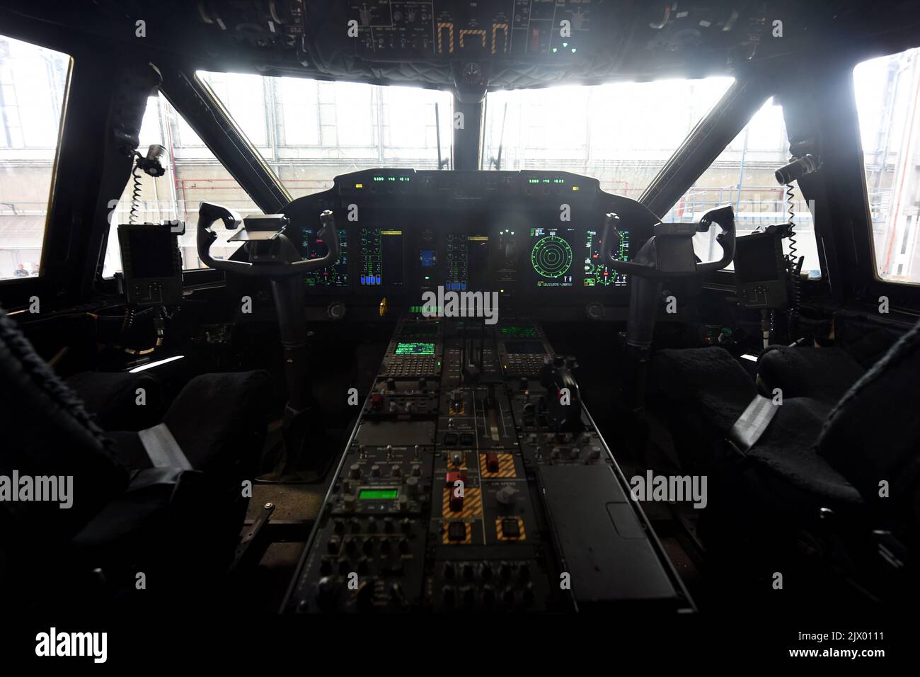 The cockpit of an Royal Australian Air Force (RAAF) C-27J Spartan ...