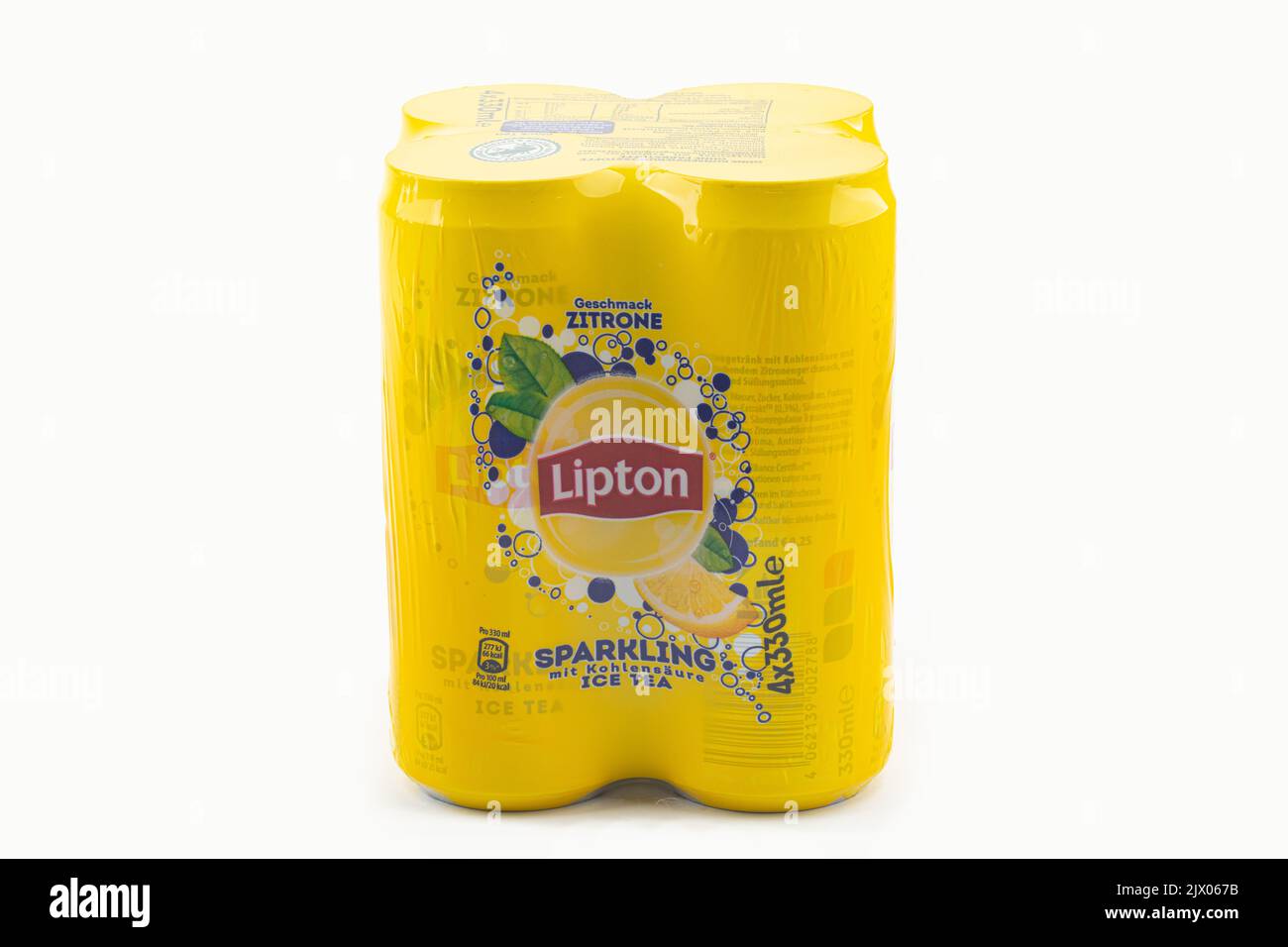 WETZLAR; GERMANY 20220714 Canned LIPTON ICE TEA. Lipton Ice Tea