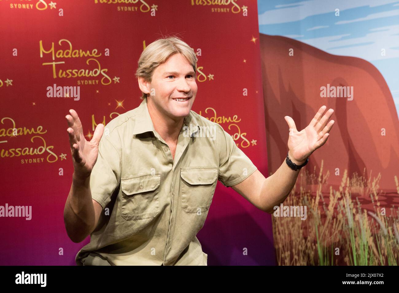 A wax figure of late Australian crocodile hunter Steve Irwin at Madame ...