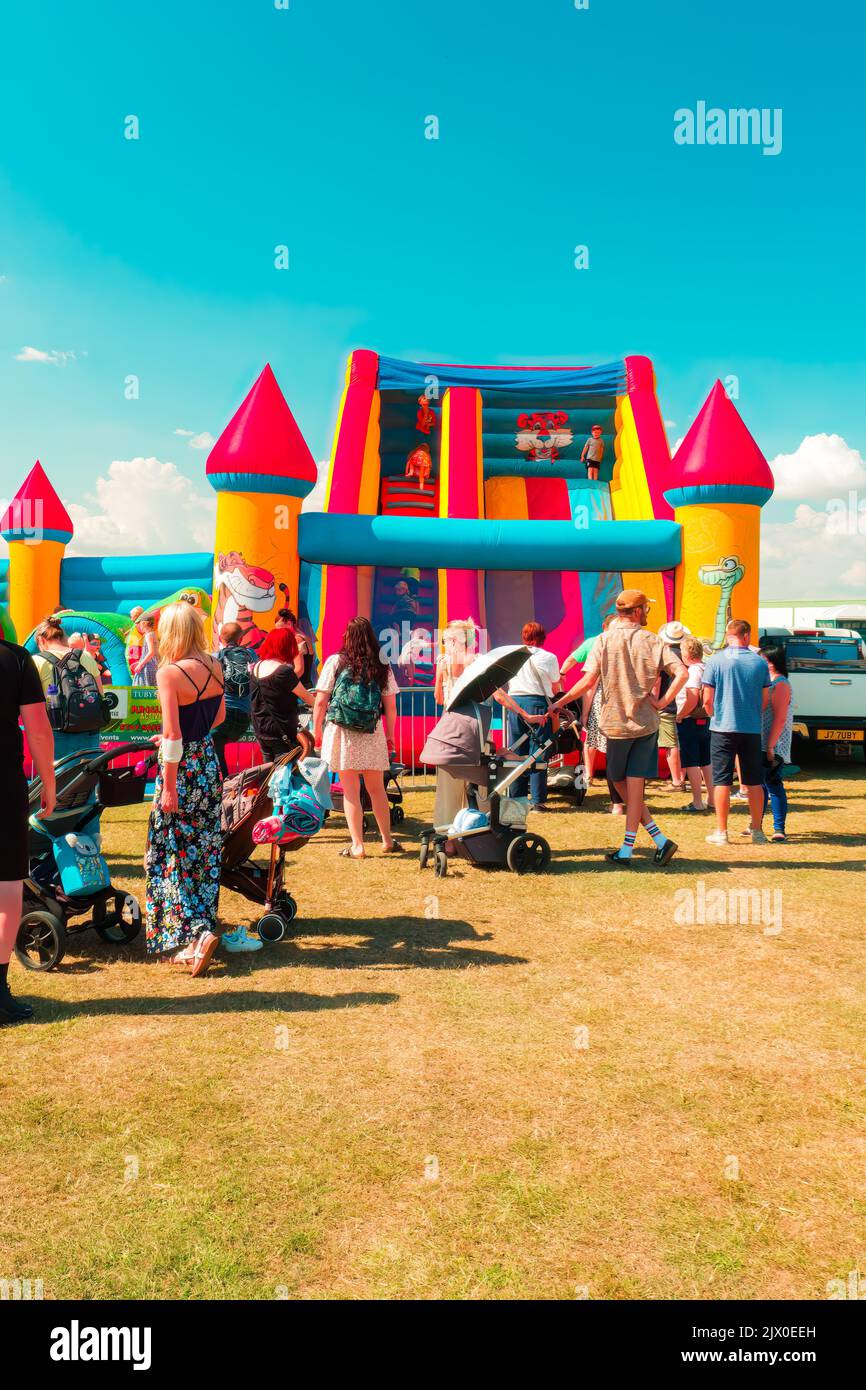 Sherburn air show in and social gathering Yorkshire England Stock Photo