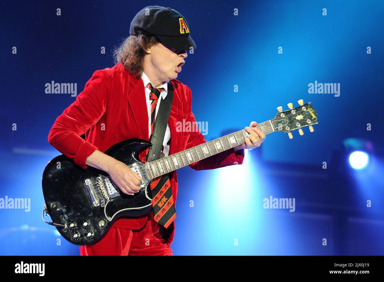 Australian hard rock band AC/DC performing at ANZ Stadium in Sydney ...