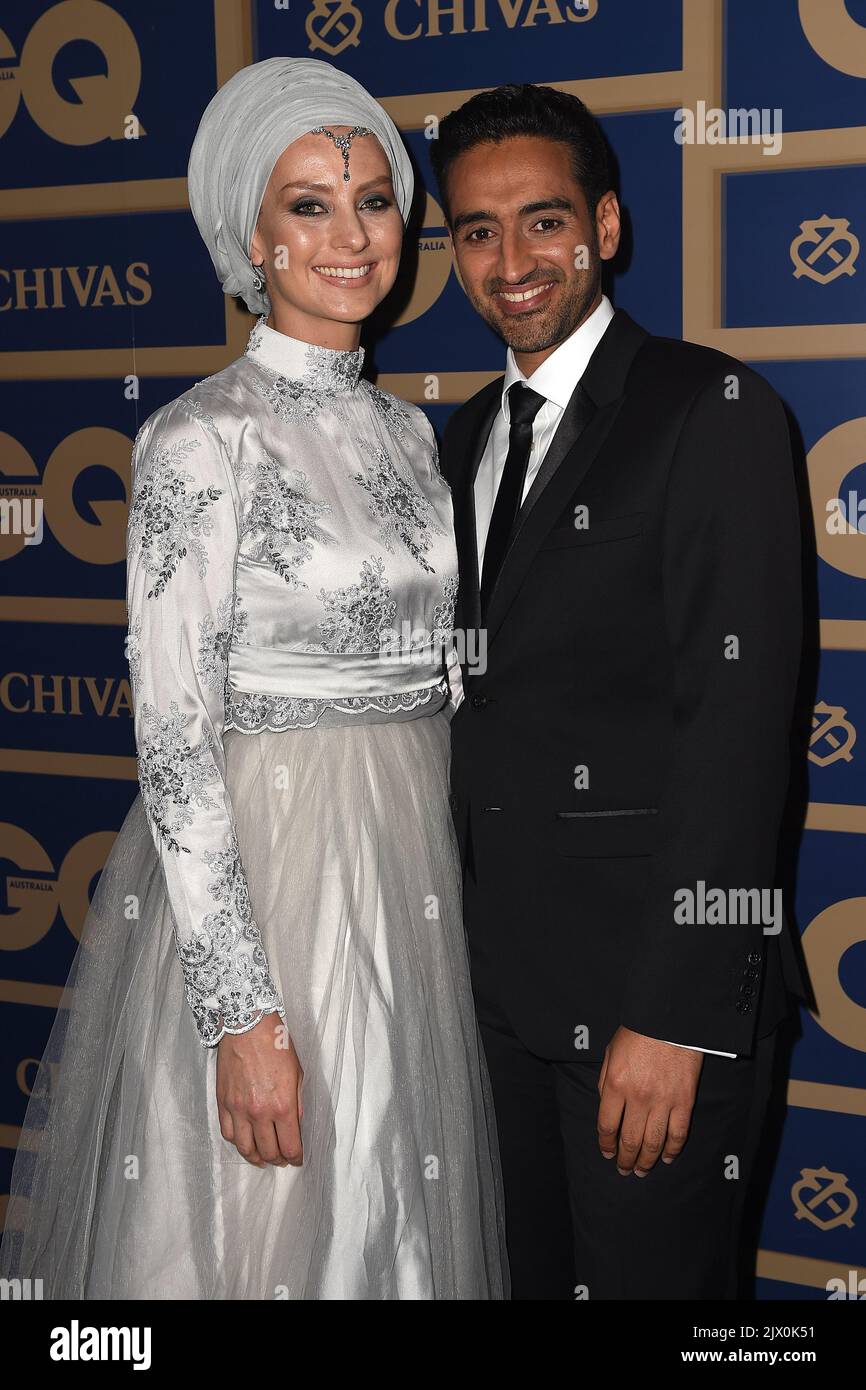 Television Presenter Waleed Aly And Wife Susan Carland Arrive At The GQ television-presenter-waleed-aly-and-wife-susan-carland-arrive-at-the-gq