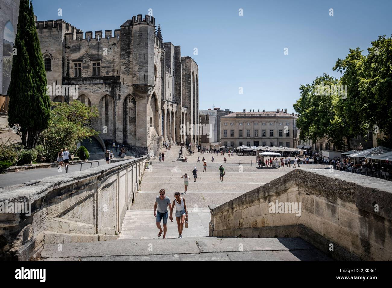 Ancient Popes Palace Saint Benezet Avignon Provence France Famous 