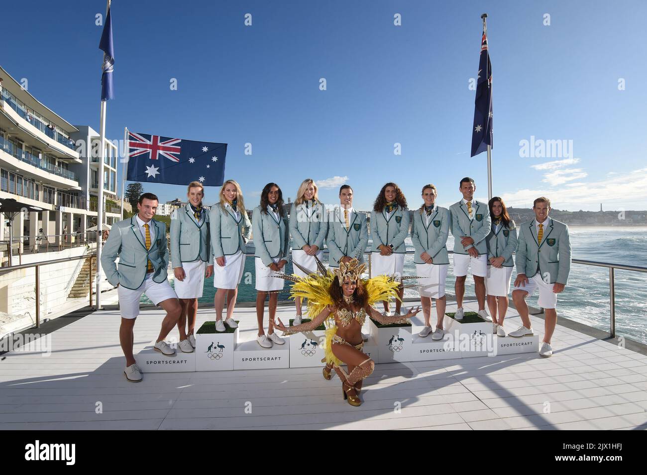 Australian Olympic team members (lt-rt) Josh Dunkley-Smith (rowing ...