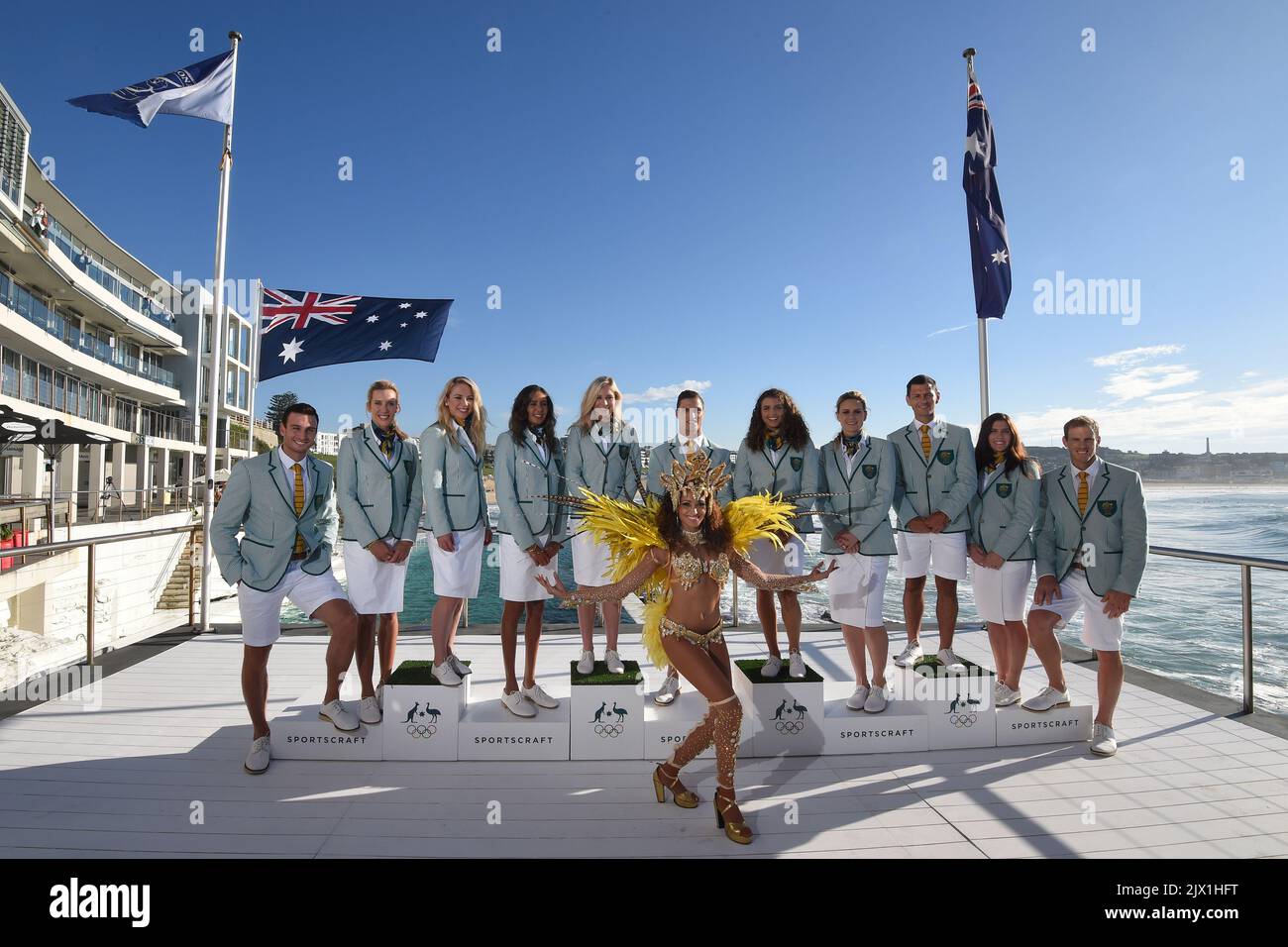 Australian Olympic team members (lt-rt) Josh Dunkley-Smith (rowing ...