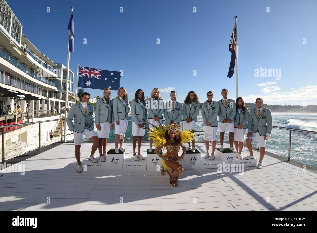 Australian Olympic team members (lt-rt) Josh Dunkley-Smith (rowing ...