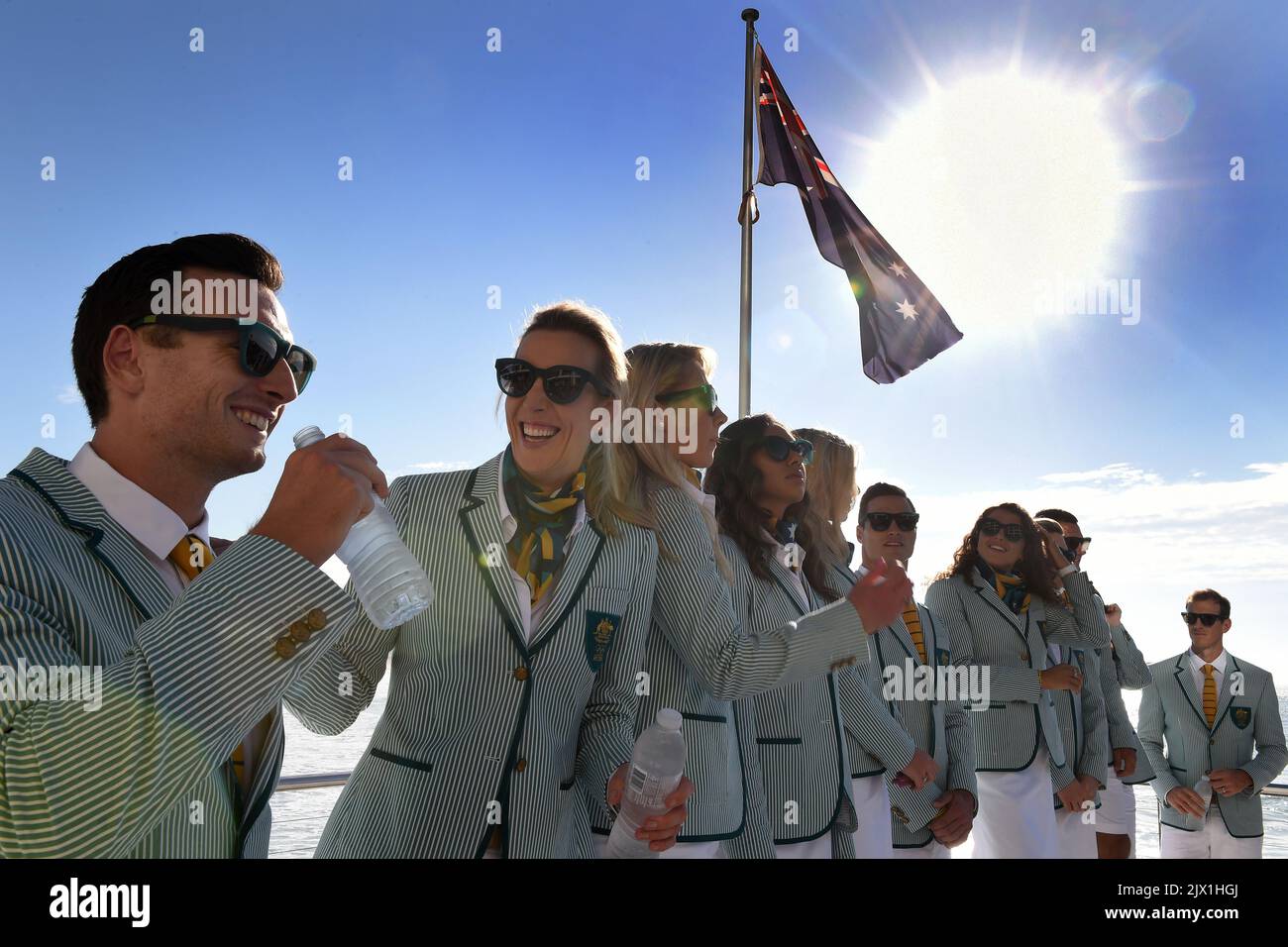 Australian Olympic team members (lt-rt) Josh Dunkley-Smith (rowing ...