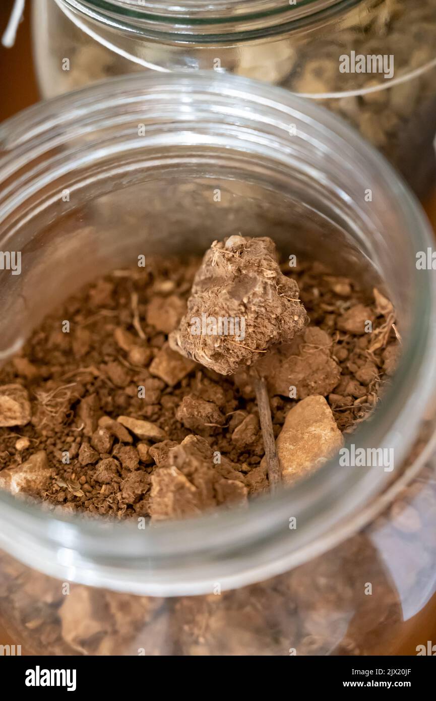 Different samples of soils of Climat of origin areas, grand cru wine ...