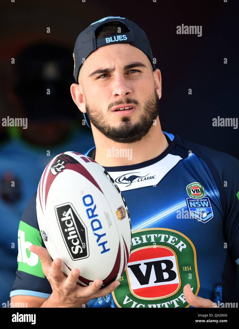 NSW Blues player Jack Bird looks on during the team's Captain's Run at