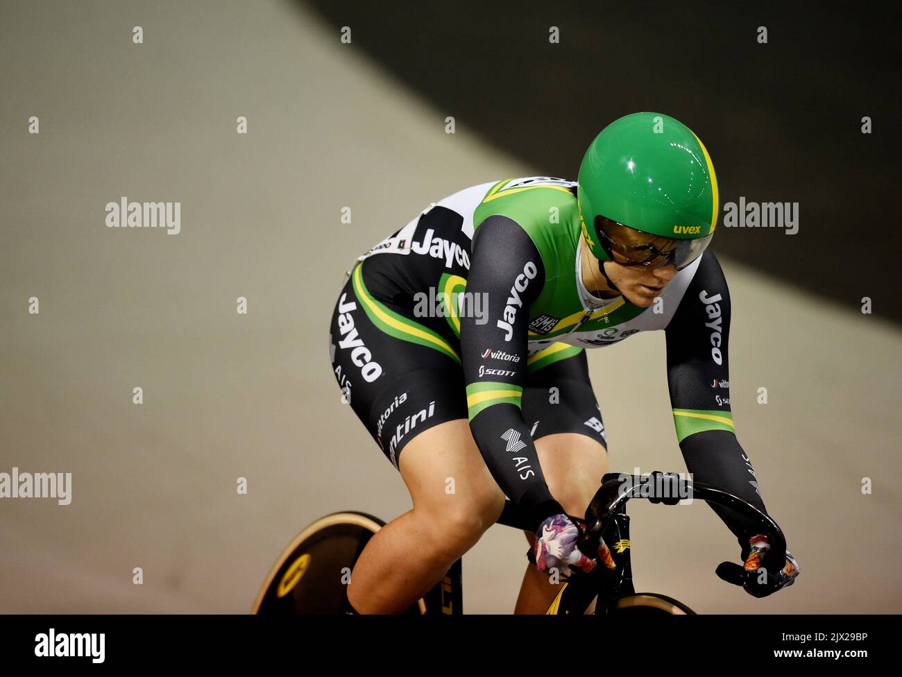 Australian cyclist Australian cyclist Anna Mears during the Women's Keirin 2nd round