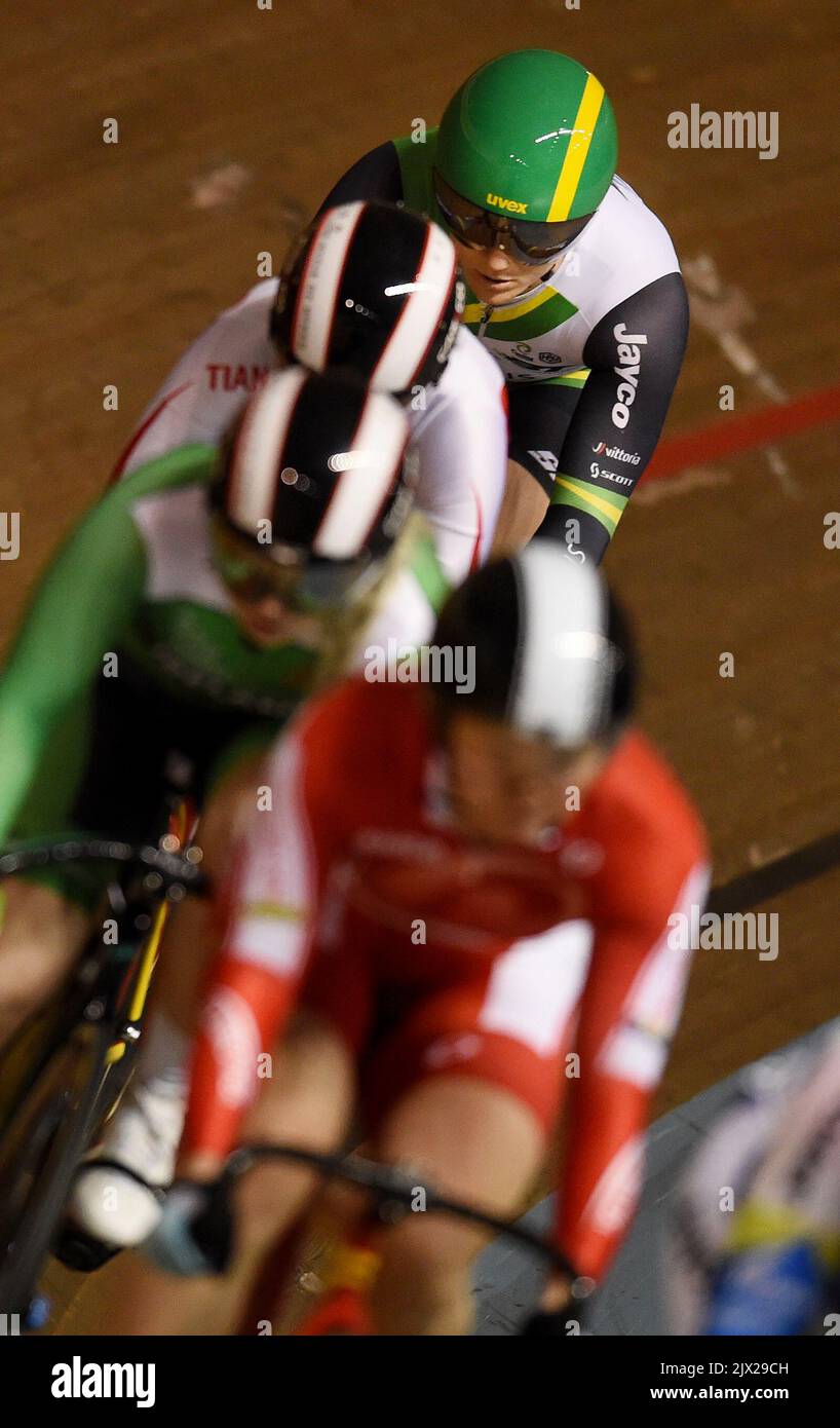 Australian cyclist Australian cyclist Anna Mears during the Women's Keirin 2nd round
