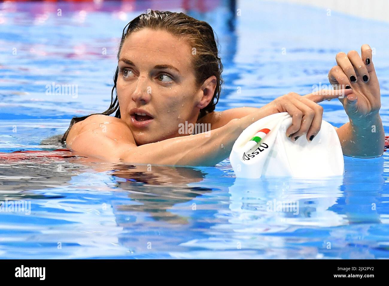 Katinka Hosszu Of Hungary Reacts After Placing Silver In The Womens 200m Backstroke Final At 5957