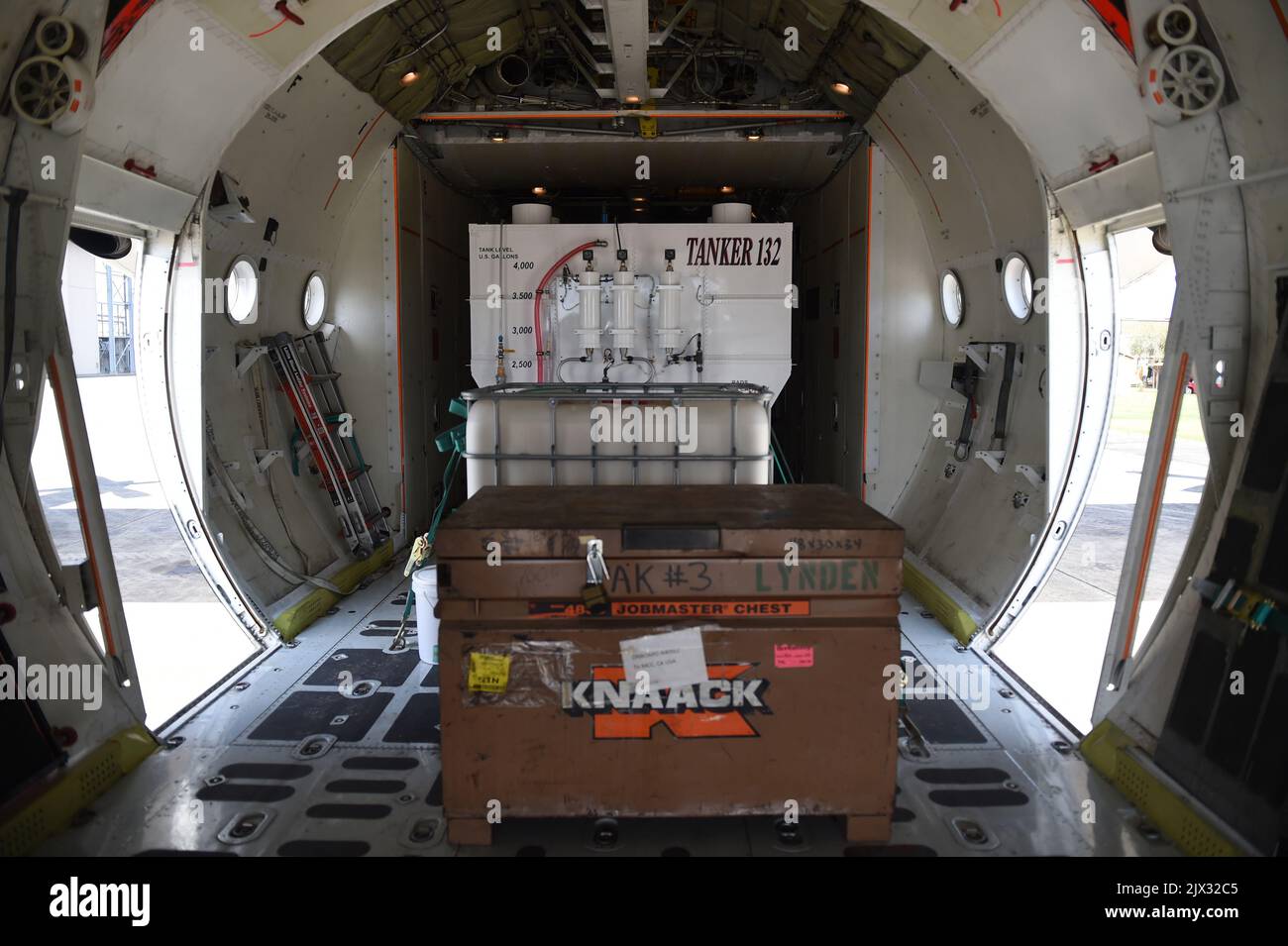 The water tank onboard the Thor Coulson Airtanker prior to a ...