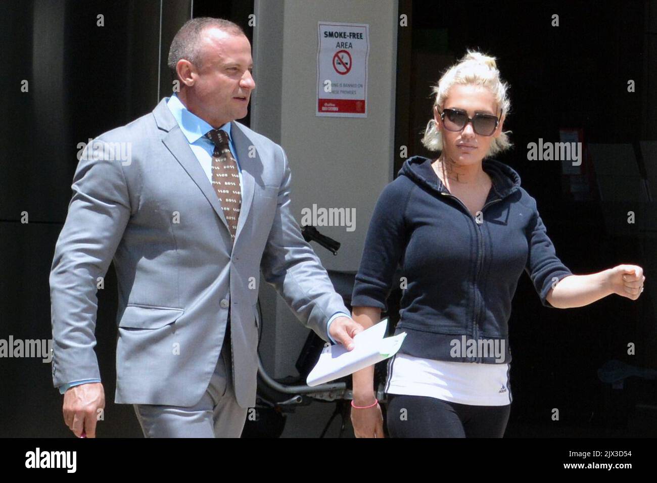 Gold Coast model Karlee Ironside leaves the Southport District Court on the  Gold Coast, Thursday, Nov. 3, 2016. Ironside, a model who has previously  expressed hopes of gaining a job at the