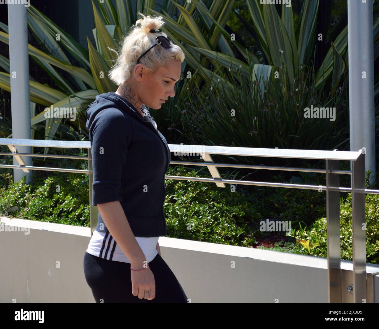 Gold Coast model Karlee Ironside leaves the Southport District Court on the  Gold Coast, Thursday, Nov. 3, 2016. Ironside, a model who has previously  expressed hopes of gaining a job at the