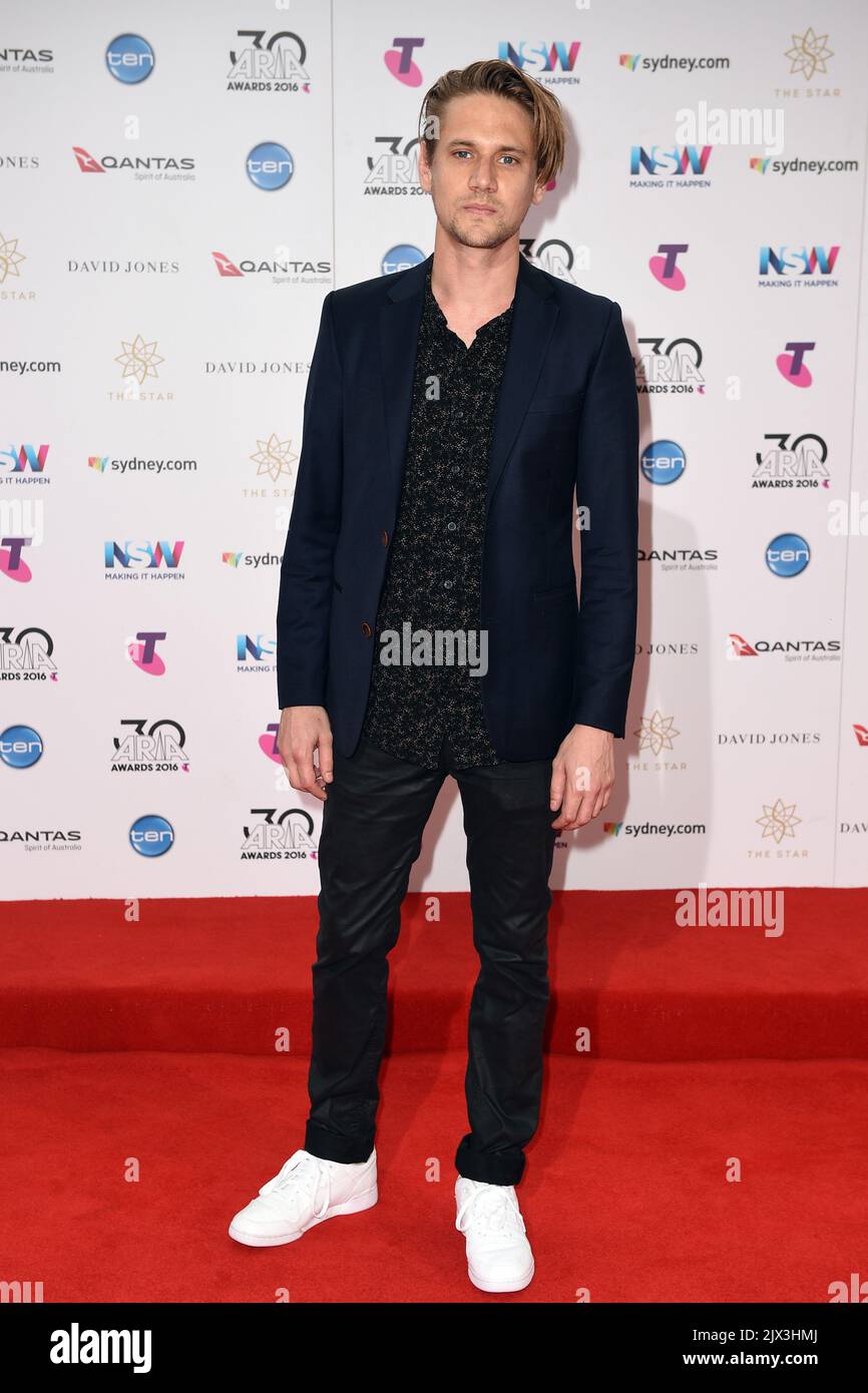 Dave Rennick from Dappled Cities arrives at the 30th ARIA Awards at The ...