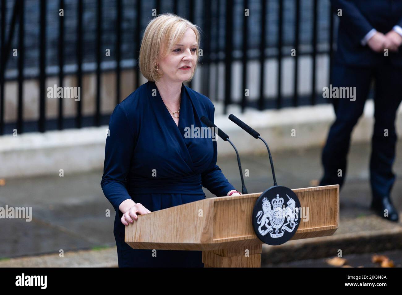 London UK 06th Sep 2022 Liz Truss Delivers Her First Speech As The london-uk-06th-sep-2022-liz-truss-delivers-her-first-speech-as-the