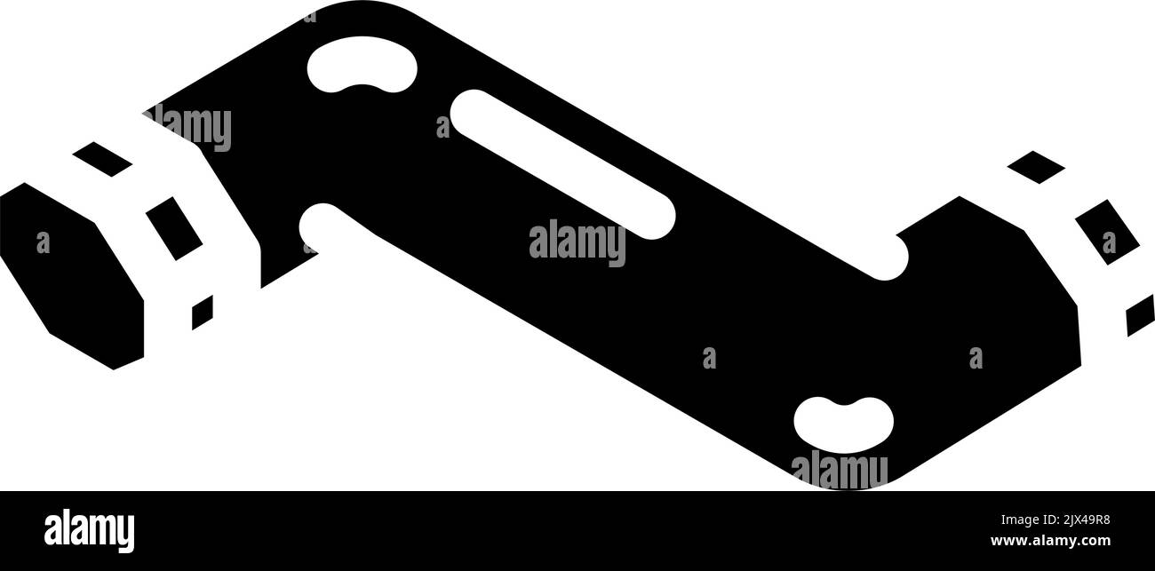 hex key assembly furniture glyph icon vector illustration Stock Vector