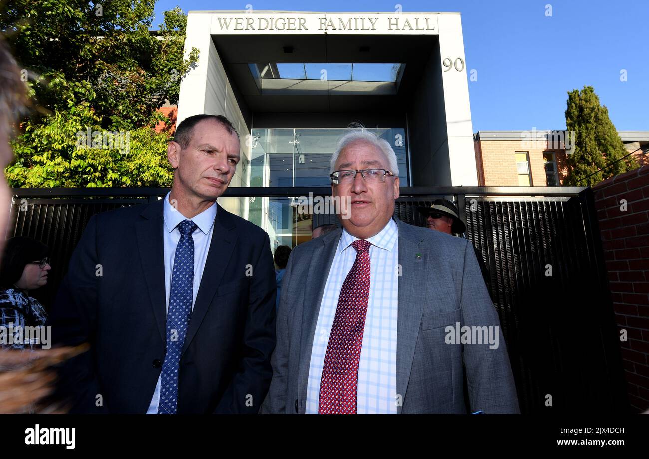 Member for Caulfield David Southwick (left) and Member for Melbourne