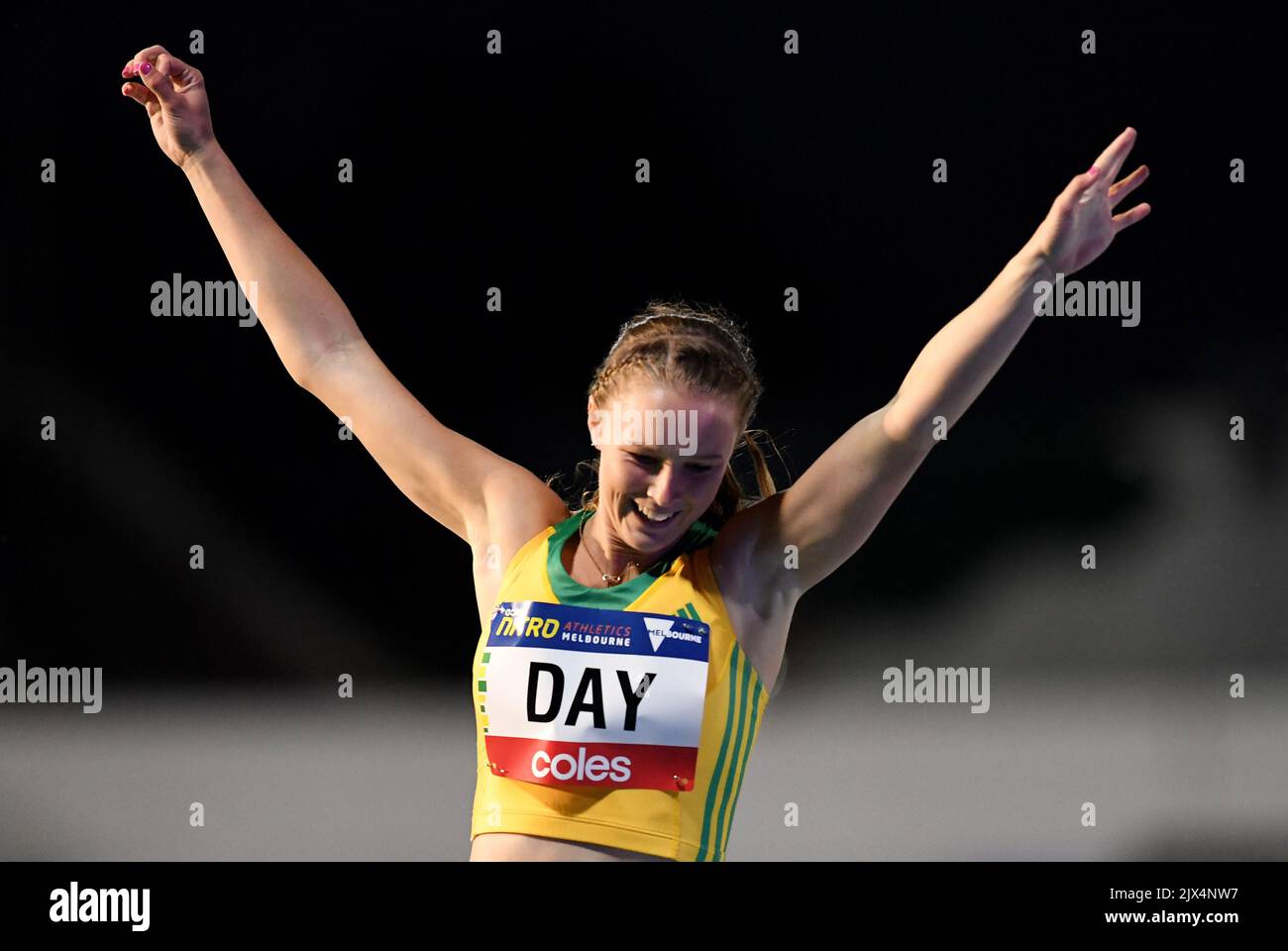 Tim Riley Athlete Australian athlete Riley Day wins the Women 150 Meter during the NITRO ...