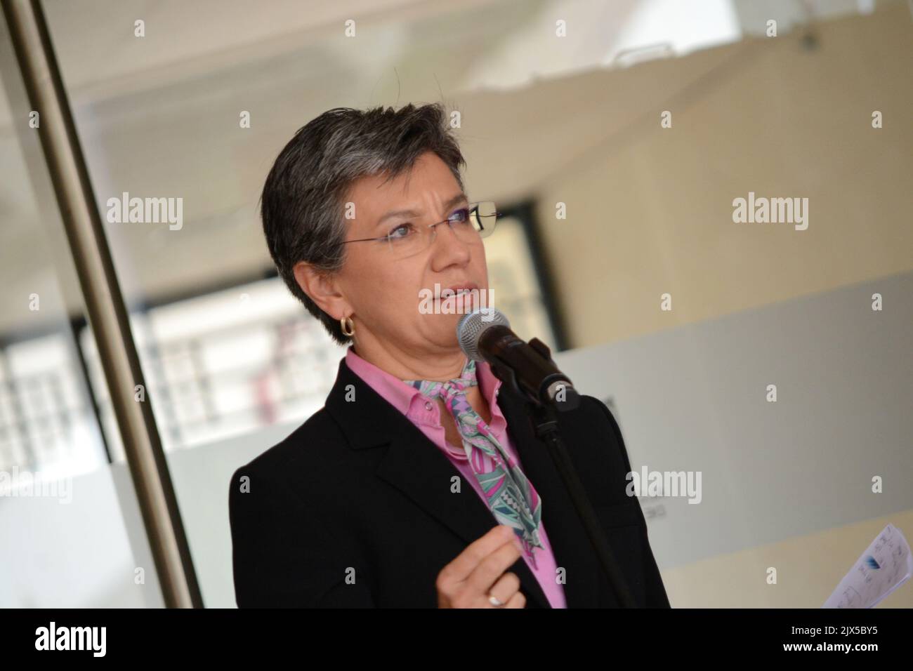 Bogota, Colombia. 06th Sep, 2022. Bogota's mayor Claudia Lopez talks to the media after a security council at Bogota's mayor building due to the increment of bodies found scattered across the city of Bogota, Colombia. September 5, 2022. Photo by: Martin Galindo/Long Visual Press Credit: Long Visual Press/Alamy Live News Stock Photo