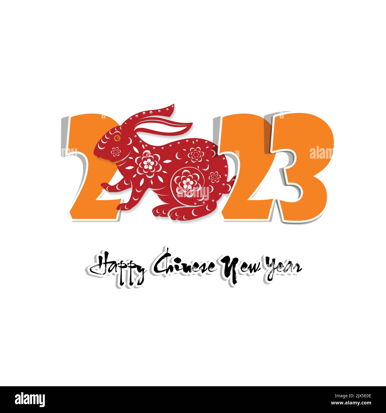 Happy new year 2023, Chinese new year, Year of the Rabbit (Translation