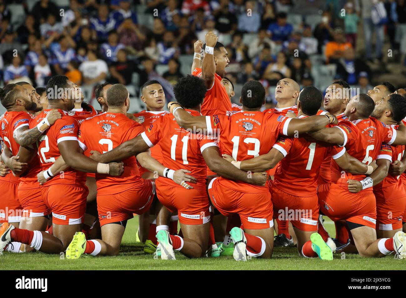 Tonga Mate Ma'a perform the Haka before the Pacific Test match between ...
