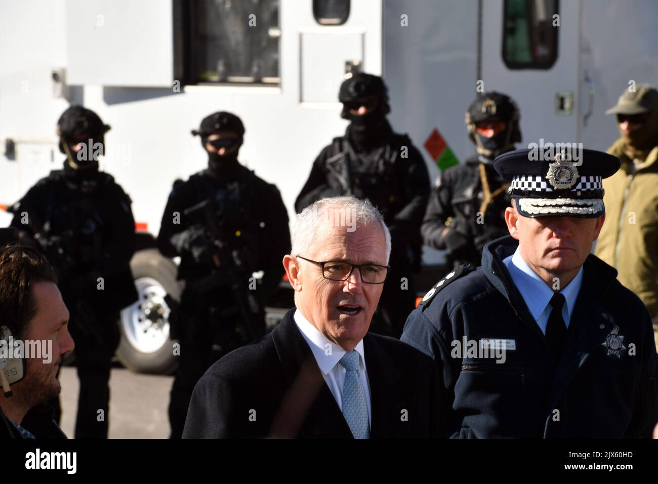 Prime Minister Malcolm Turnbull and Australian Federal Police ...