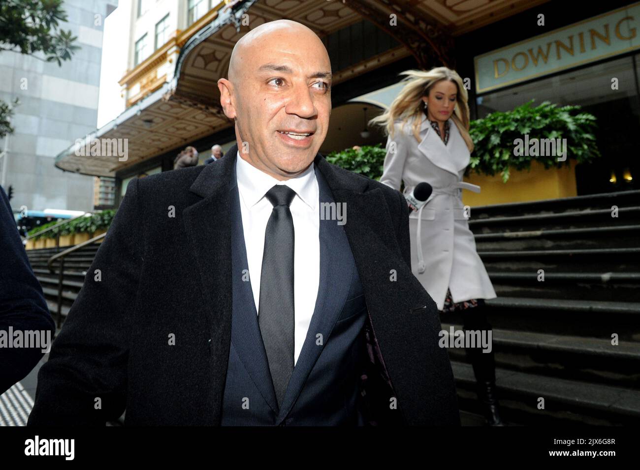 Moses Obeid, the son of Eddie Obeid, leaves the Downing Centre Court in