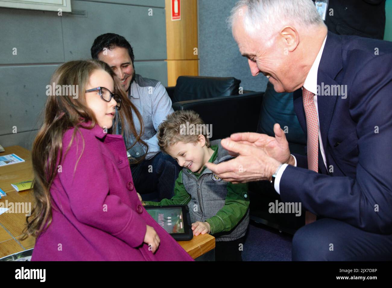 Australian Prime Minister Malcolm Turnbull meets 6.5 year-old 
