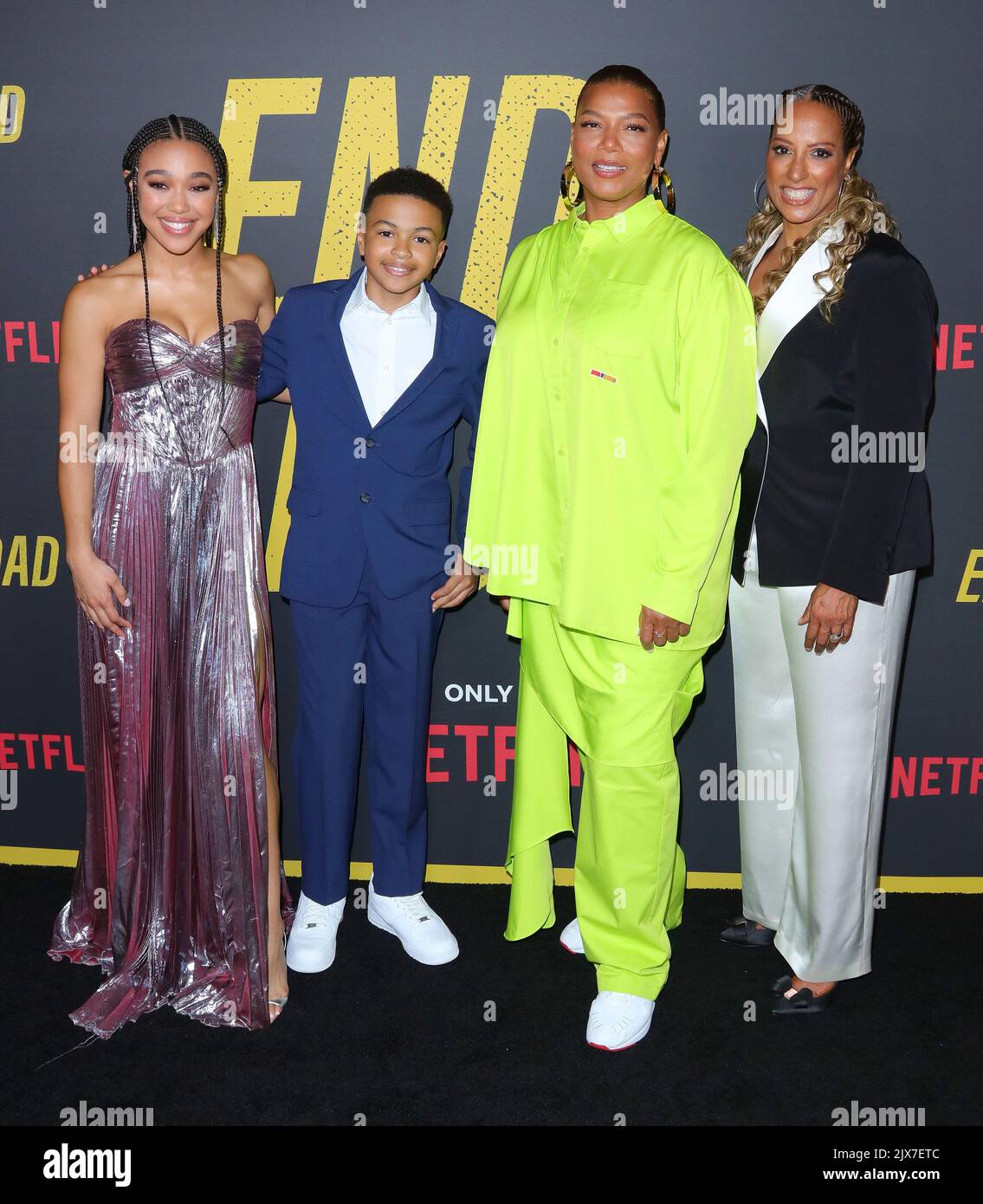 Milicent Shelton, Queen Latifah, Shaun Dixon, Mychala Faith Lee arrives