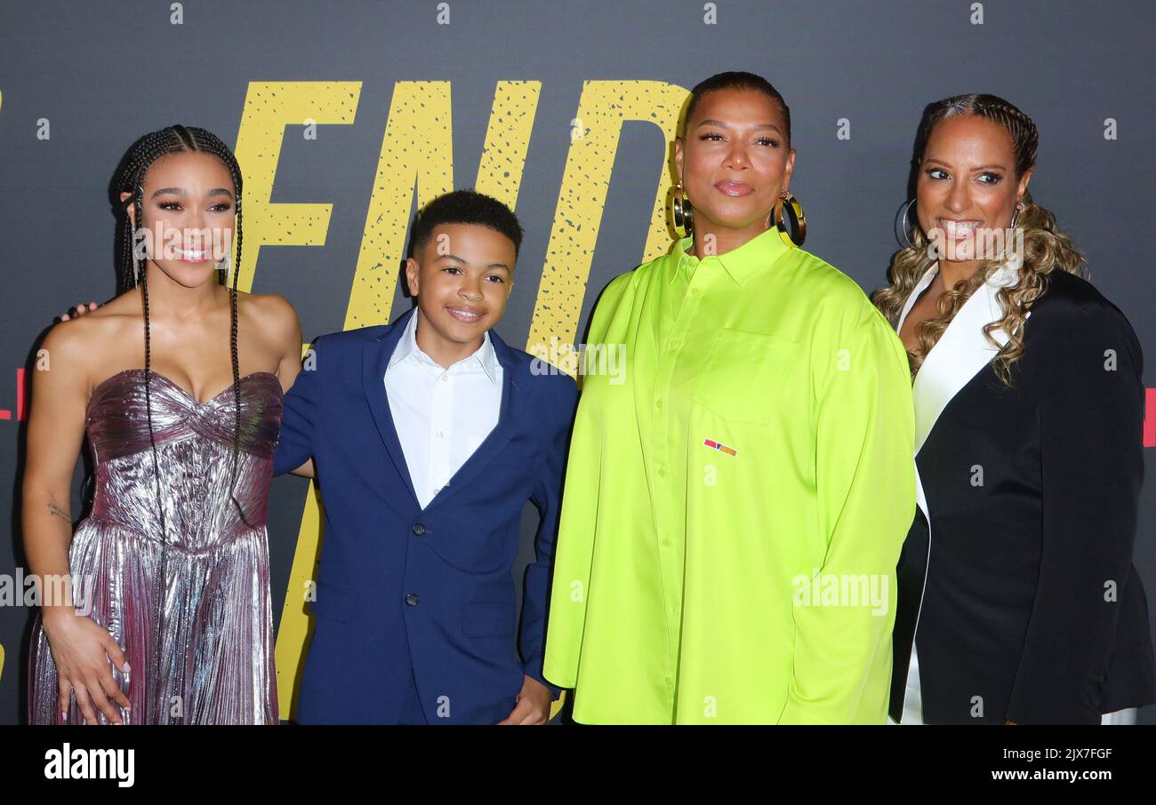 Milicent Shelton, Queen Latifah, Shaun Dixon, Mychala Faith Lee arrives