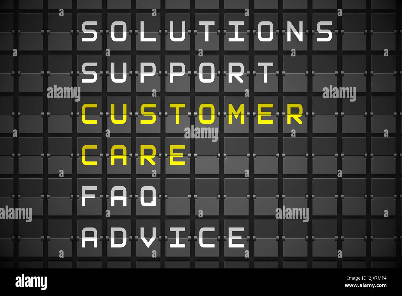 Customer care buzzwords on digitally generated black mechanical board Stock Photo