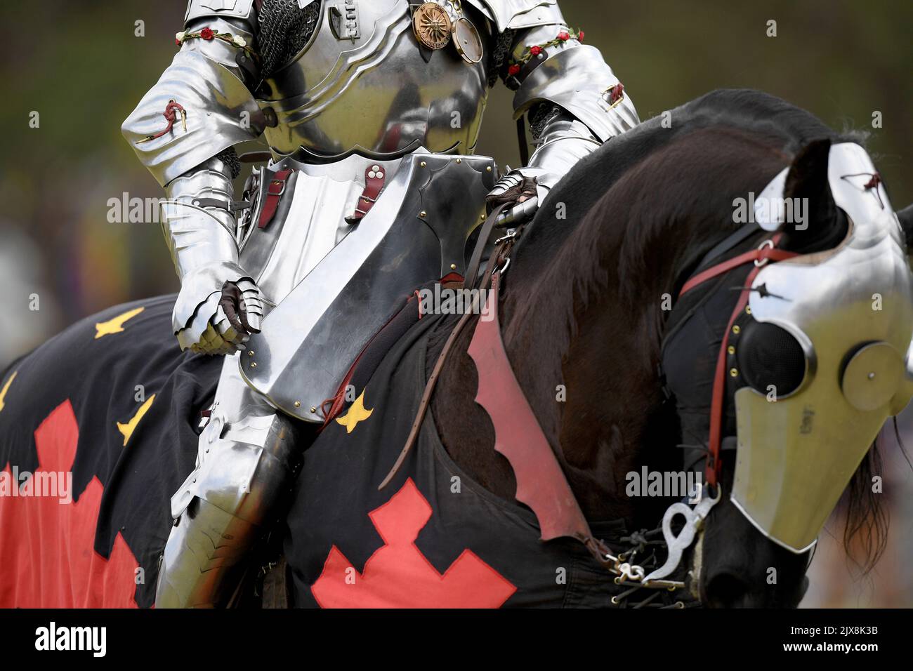Jouster Phillip Leitch of Australia is seen prior to the inaugural