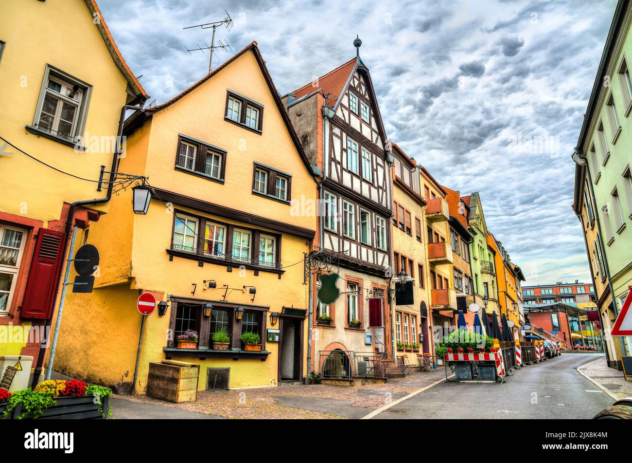 Traditional architecture of Aschaffenburg in Bavaria, Germany Stock ...