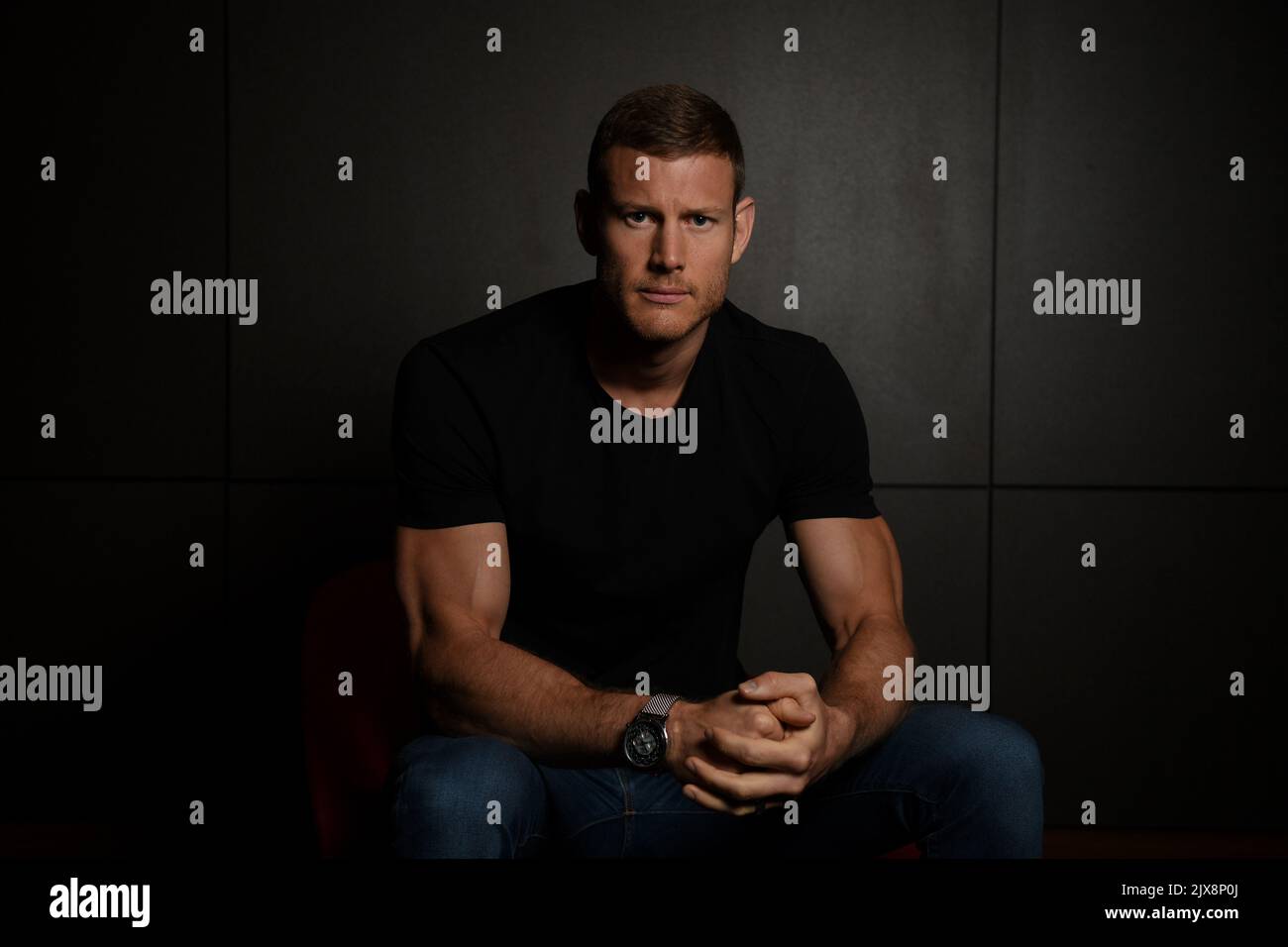 British actor Tom Hopper poses for a photograph in Sydney, Friday, September 29, 2017. Hopper