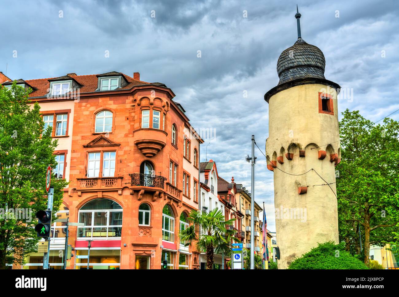 The Herstallturm Tower in Aschaffenburg - Bavaria, Germany Stock Photo