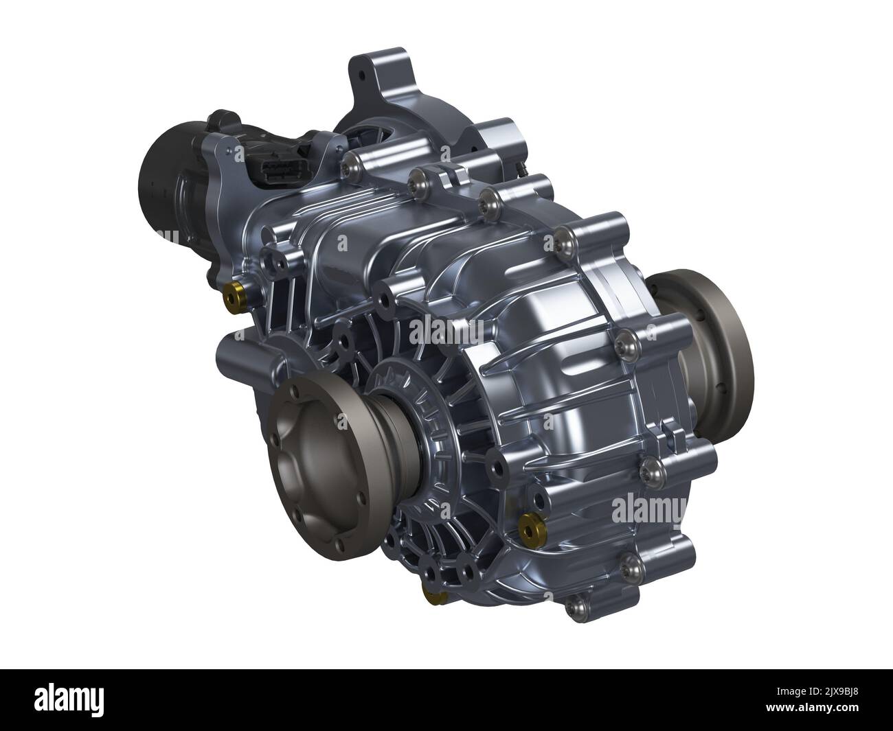 Gearbox for electric car 3D rendering isolated Stock Photo