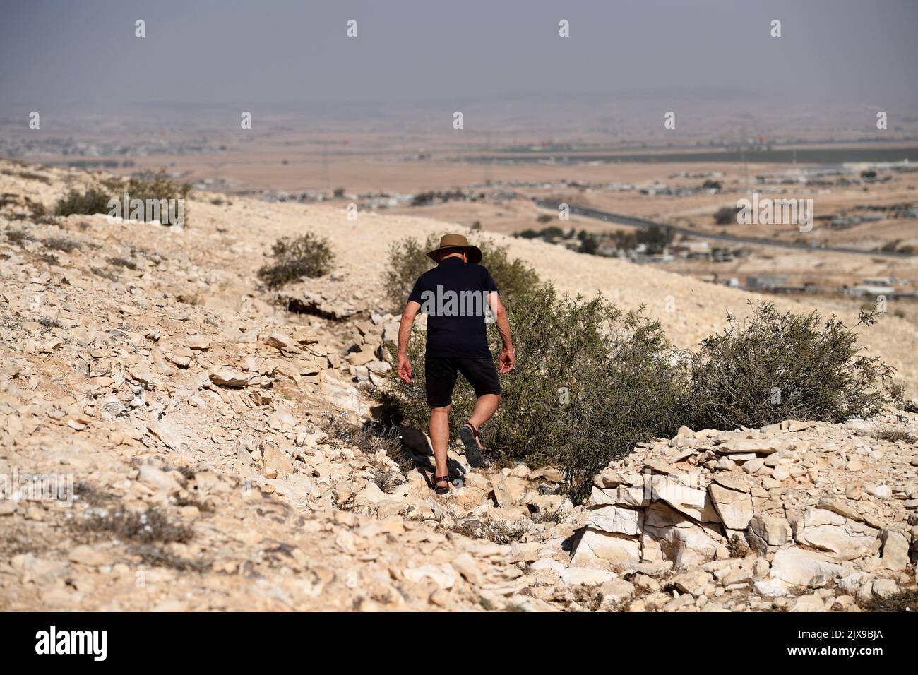 Local resident Elisha Peled walks in remanence of First World War