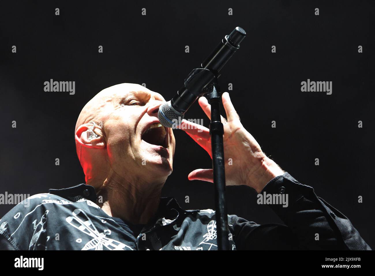 Singer Peter Garrett performs during a Midnight Oil Concert at The ...