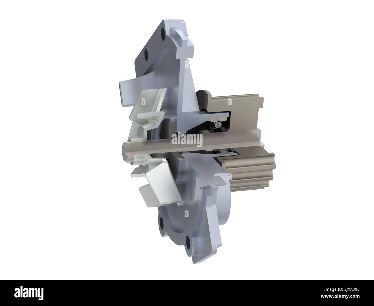 Car water pump 3D rendering isolated on white background Stock Photo