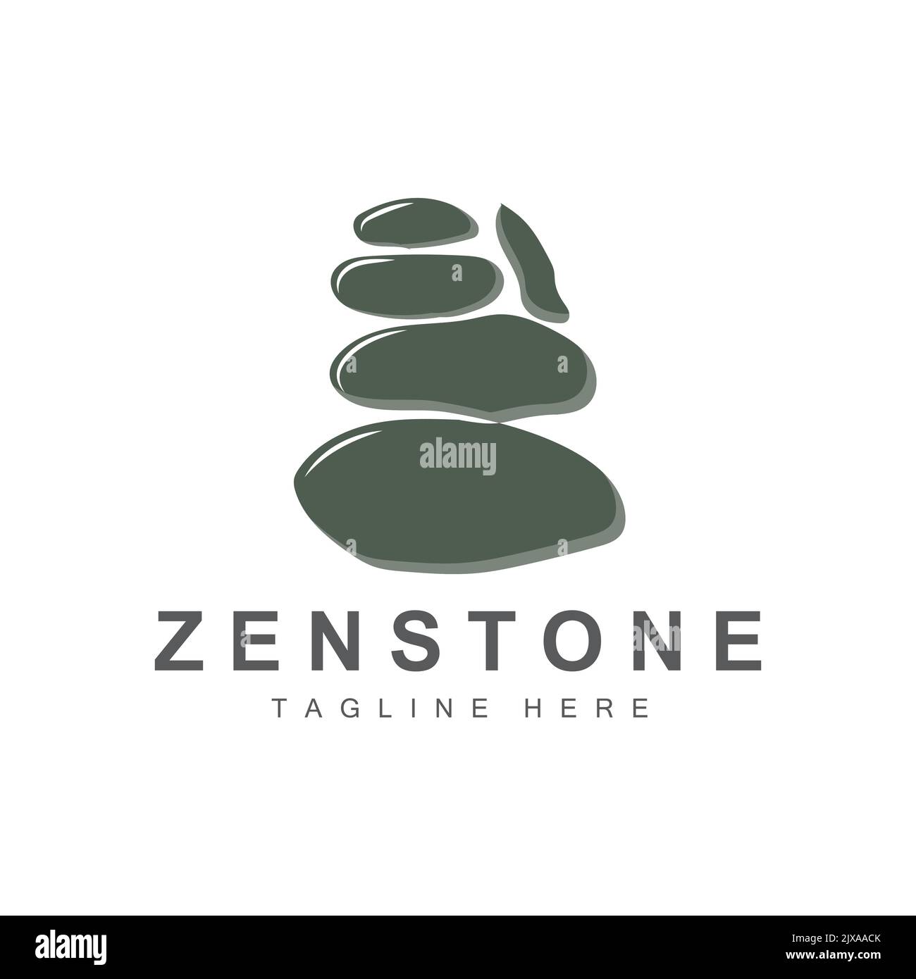 Balance Stone Logo Design, Vector Therapy Stone, Massage Stone, Hot