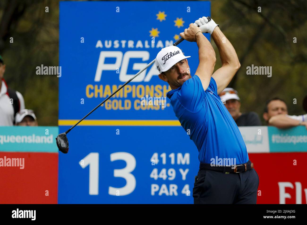Golfer Wade Ormsby in action during the Australian PGA Championships at ...
